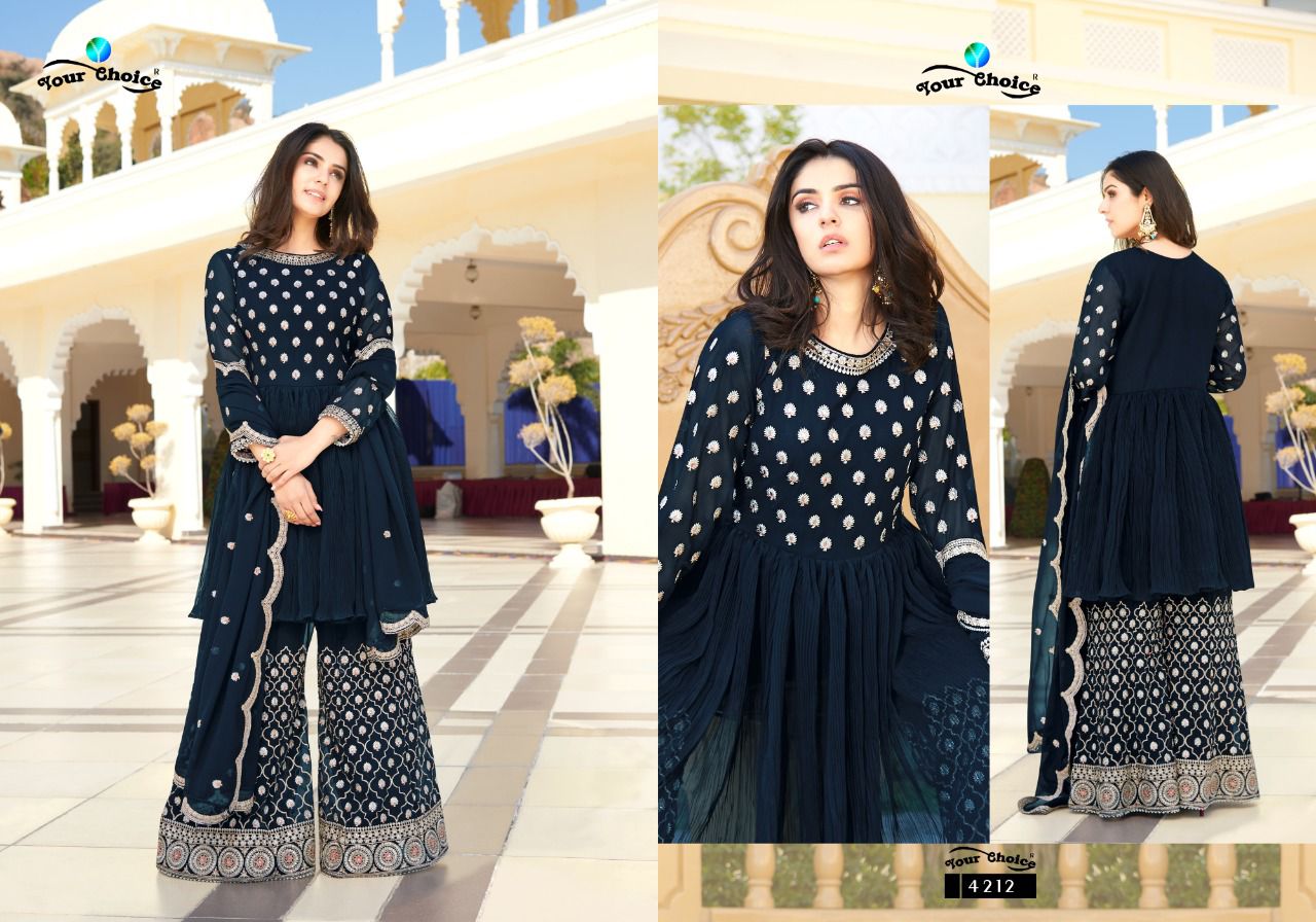 Your Choice Trandy New Designer Heavy Festival Wear Georgette Salwar Suits Collection